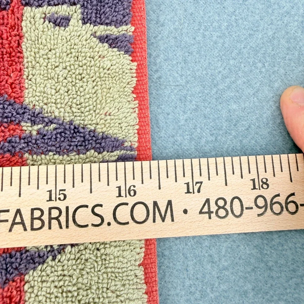 Ralph Lauren Southwestern Geometric Hand Towel Red Purple 100% Cotton USA Made